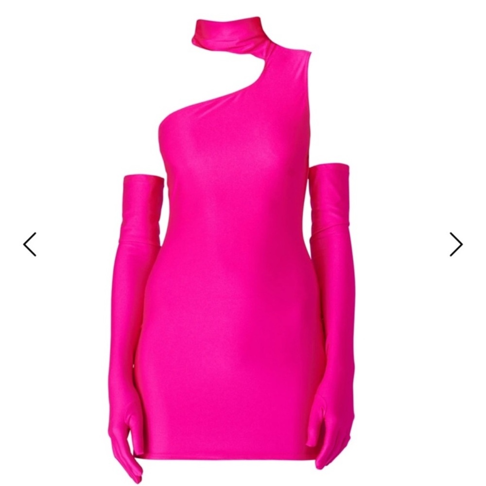 NWT Miscreants Gina Bodycon Mini Dress with Opera Gloves